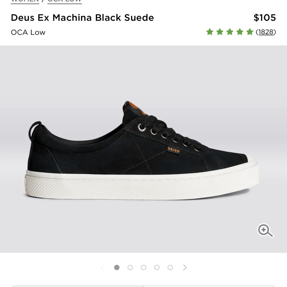 Cariuma OCA Low Deus Black and White Sneakers Sleek Suede Design